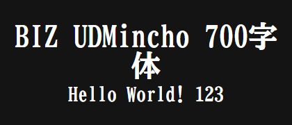 BIZ-UDMincho-700