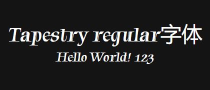 Tapestry-regular